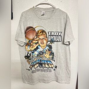 ✨RARE✨ 1995 Troy Aikman Caricature Dallas Cowboys “Power Of The Cowboys” T-Shirt